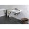 Kingston Brass 36 Carrara Marble Console Sink with Acrylic Legs, Marble WhiteOil Rubbed Bronze LMS3630MASQ5 - alternate 3